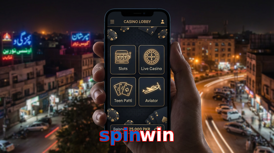 Main screen of Spinwin app page for PK players