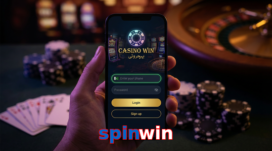 Main screen of Spinwin login page for PK players